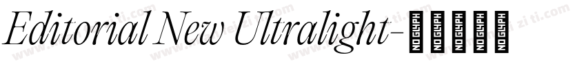 Editorial New Ultralight字体转换